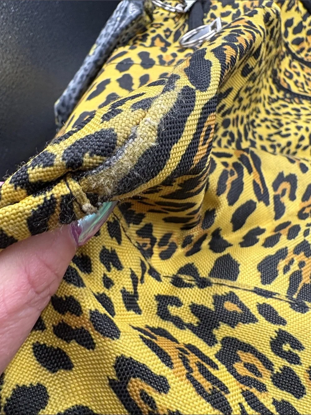 Yellow Leopard Print Backpack